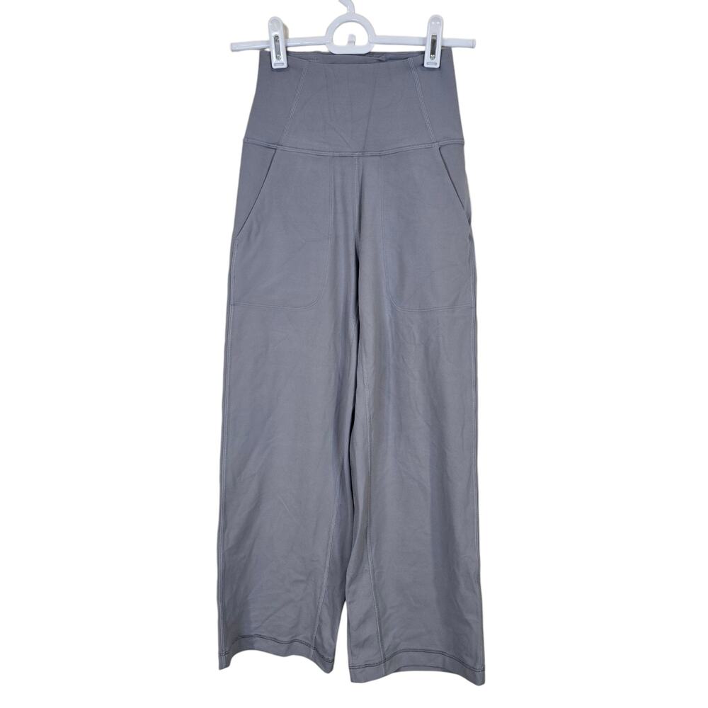 NEW NWT Women's Lululemon Align Wide Leg Crop 23" Gray | Size 0